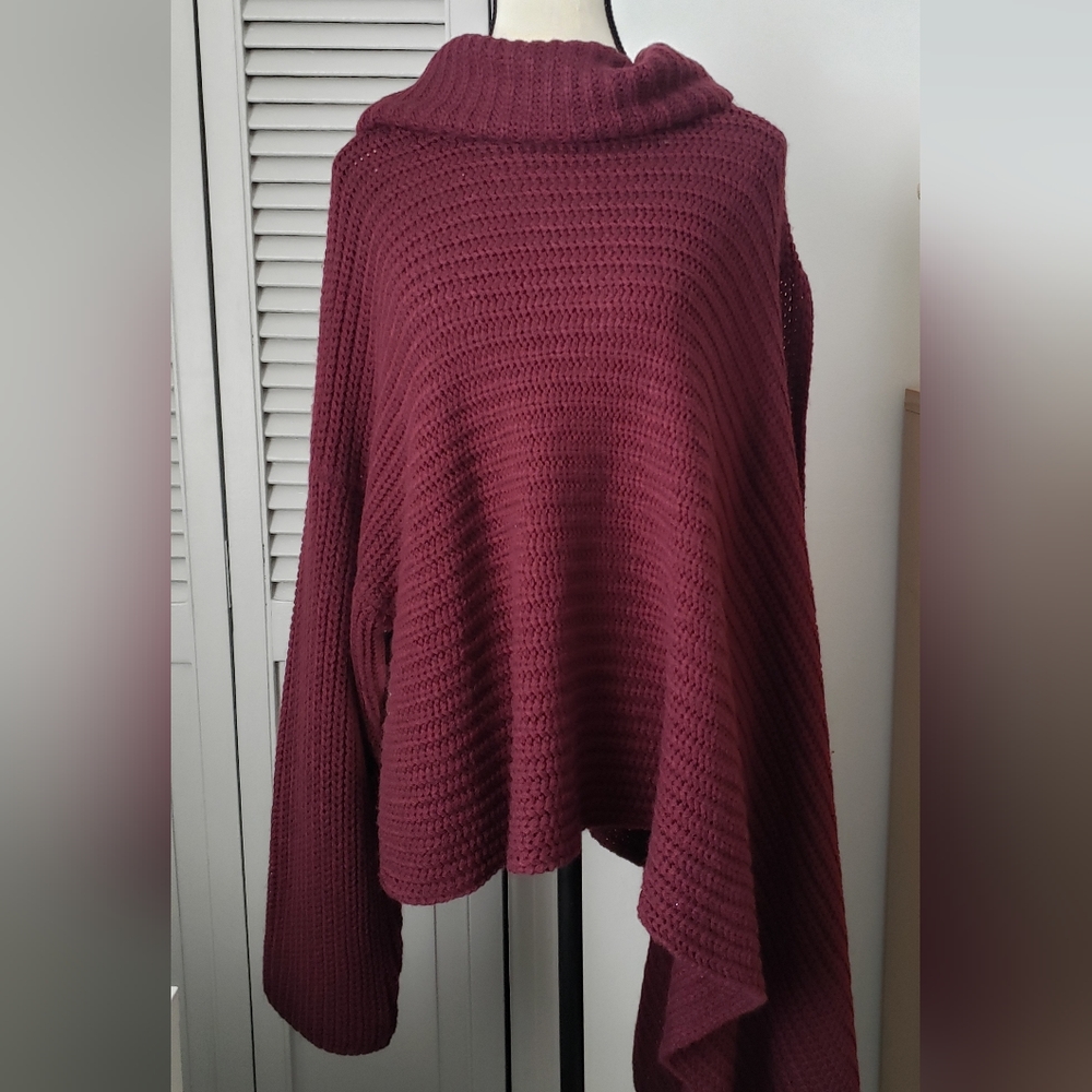 Purple Knitted Winter Sweater